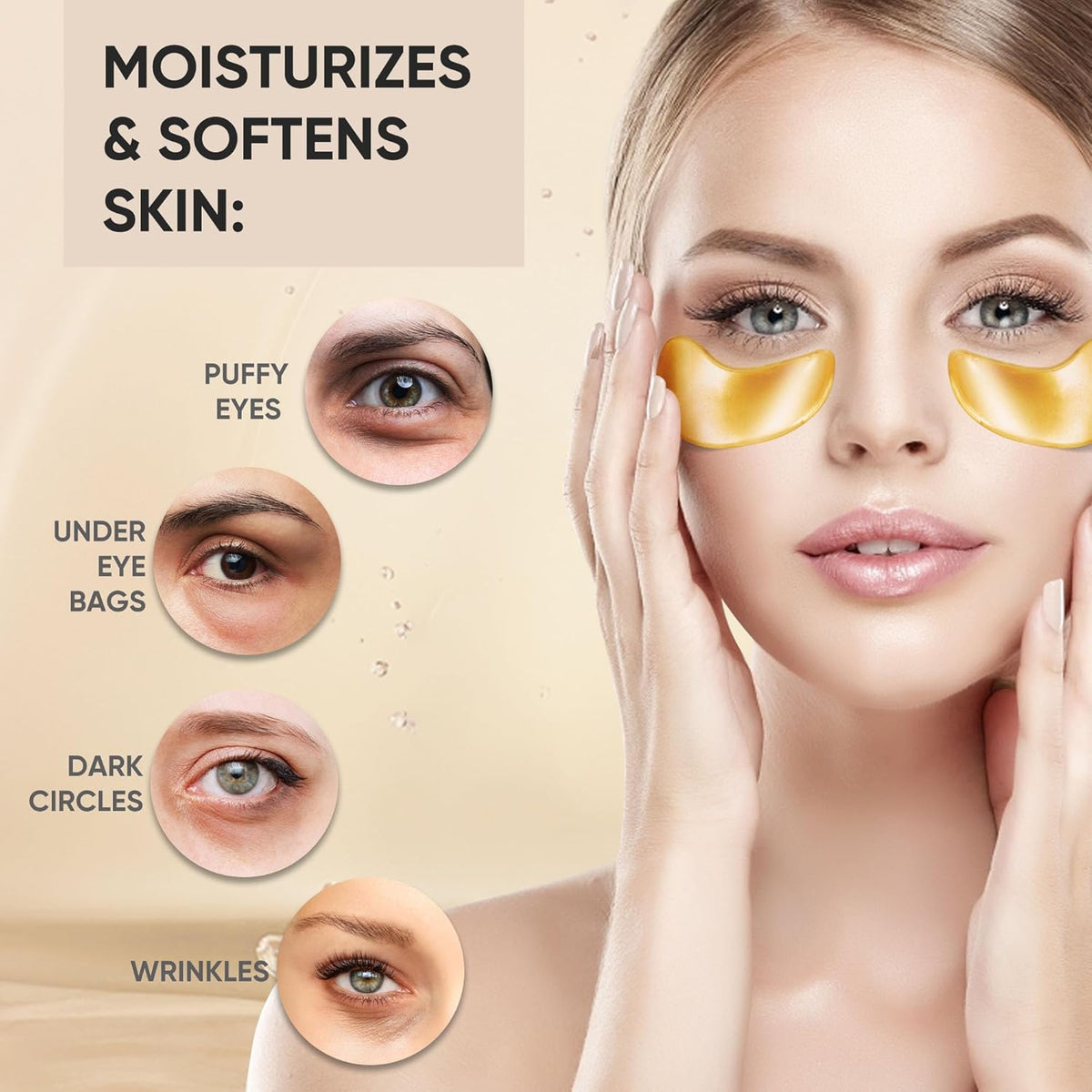 24K Gold Under Eye Patches