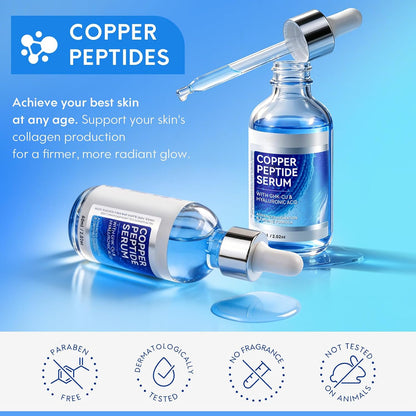 GHK-Cu Copper Peptide Serum with GHK-Cu + Hyaluronic Acid